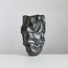 Unique Ceramic Sculpture Vessel Black Dehydrated Form N.57, Objet d'Art