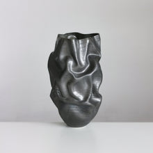 Unique Ceramic Sculpture Vessel Black Dehydrated Form N.57, Objet d'Art