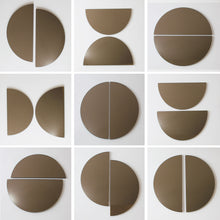 Set of 2 Luna™ Round Half-Moon Bronze Tinted Minimalist Frameless Mirrors