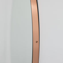 Orbis™ Round Mirror with Minimalist Copper Frame