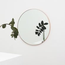 Orbis™ Round Mirror with Minimalist Copper Frame