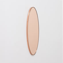 Ovalis™ Oval shaped Rose Gold Contemporary Mirror with a Copper Frame