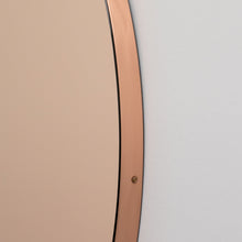 Ovalis™ Oval shaped Rose Gold Modern Mirror with a Copper Frame