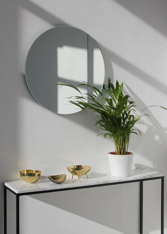 Ex-Display Orbis™ Contemporary Gold Tinted Round Frameless Mirror