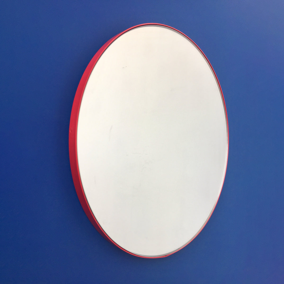 Orbis™ Round Modern Mirror with Red Frame
