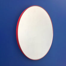 Orbis™ Round Modern Mirror with Red Frame