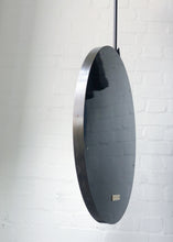 Orbis™ Ceiling Suspended Round Art Deco Mirror with Bronze Patina Brass Frame