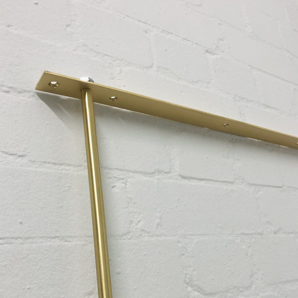 Orbis™ Ceiling Suspended Round Mirror with Brushed Brass Frame and Two Arms