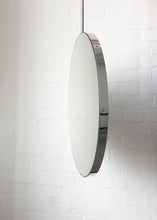 Orbis™ Ceiling Suspended Round Handcrafted Modern Mirror with Stainless Steel Frame