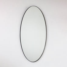 Ovalis™ Oval shaped Contemporary Mirror with a Black Frame, Customisable