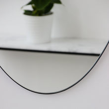 Ovalis™ Oval shaped Contemporary Mirror with a Black Frame, Customisable