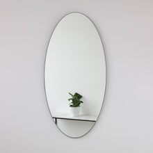 Ovalis™ Oval shaped Contemporary Mirror with a Black Frame, Customisable