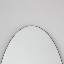 Ovalis™ Oval shaped Contemporary Mirror with a Black Frame, Customisable