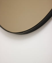 Ovalis™ Oval shaped Bronze Contemporary Mirror with Brass Patina Frame