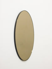 Ovalis™ Oval shaped Bronze Contemporary Mirror with Brass Patina Frame