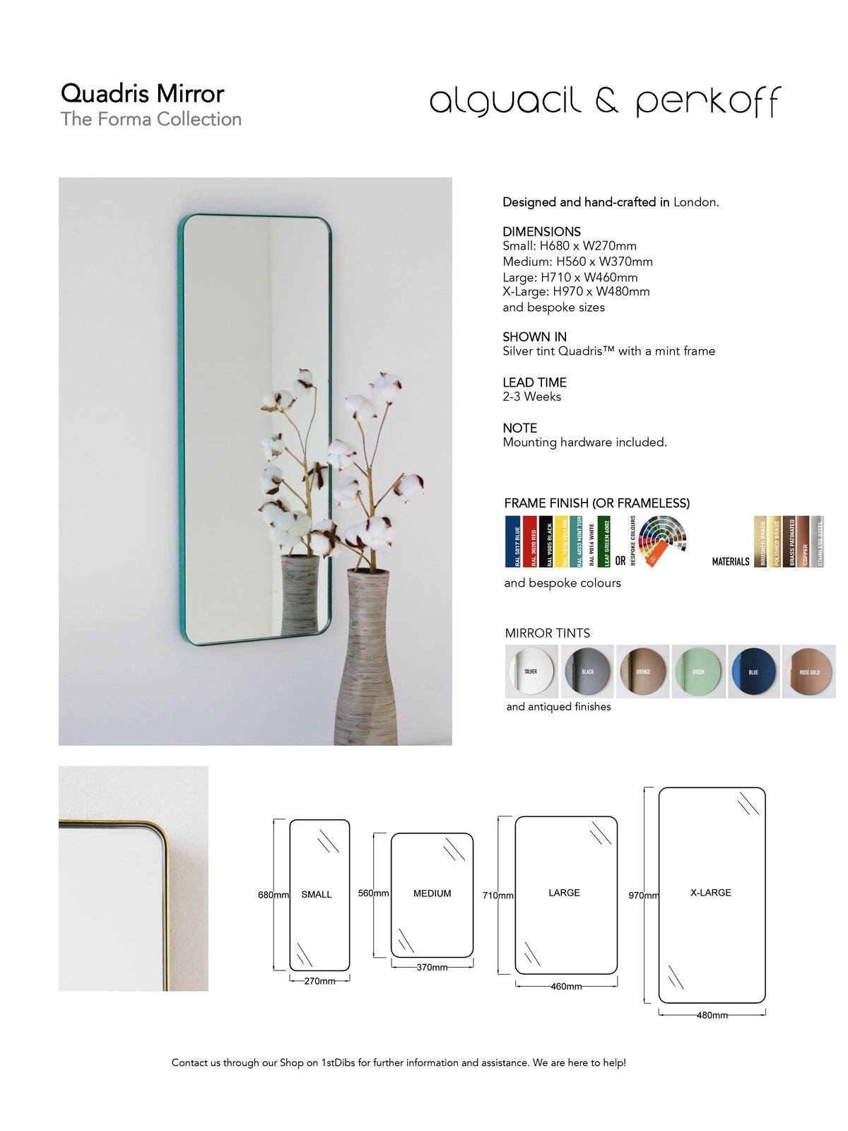Quadris™ Rectangular Black Tinted Contemporary Mirror with a Black Frame