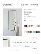 Quadris™ Rectangular Black Tinted Contemporary Mirror with a Black Frame