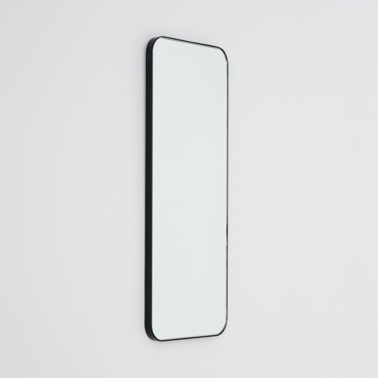 Quadris™ Rectangular Modern Mirror with a Black Frame