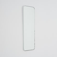 Quadris™ Rectangular Minimalist Mirror with a White Frame