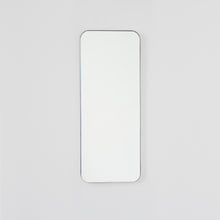 Quadris™ Rectangular Minimalist Mirror with a White Frame