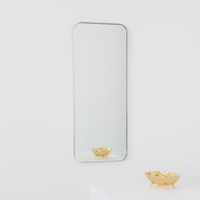 Quadris™ Rectangular Minimalist Mirror with a White Frame
