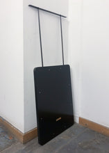Bespoke Quadris Suspended Rectangular Mirror with Blackened Stainless Steel Frame and Two Rods (812 x 609 x 30)