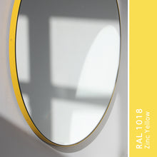 Orbis™ Round Handcrafted Modern Mirror with Yellow Frame, Customisable