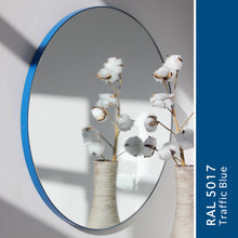 Quadris™ Rectangular Modern Mirror with a Blue Frame