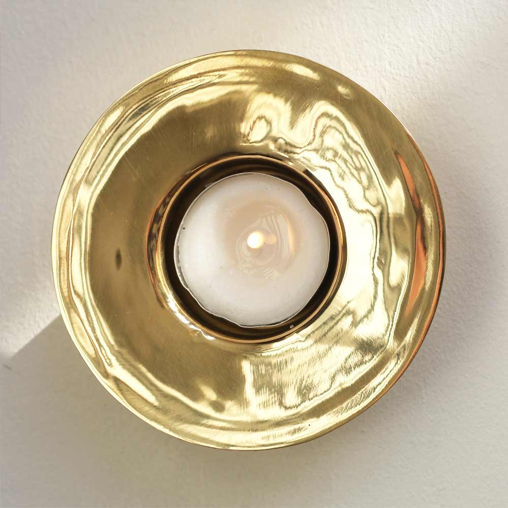 Brass Trumpet Tea Light Holder