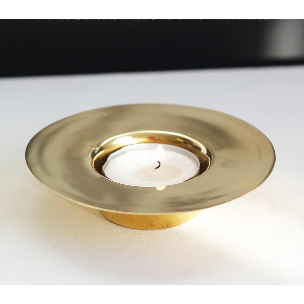 Brass Trumpet Tea Light Holder