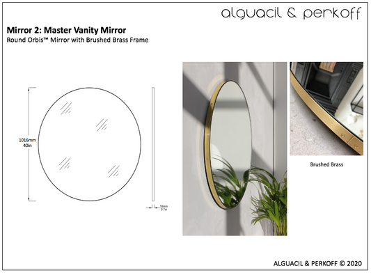 Set of Two Orbis™ and Two Quadris™ Bespoke Mirrors
