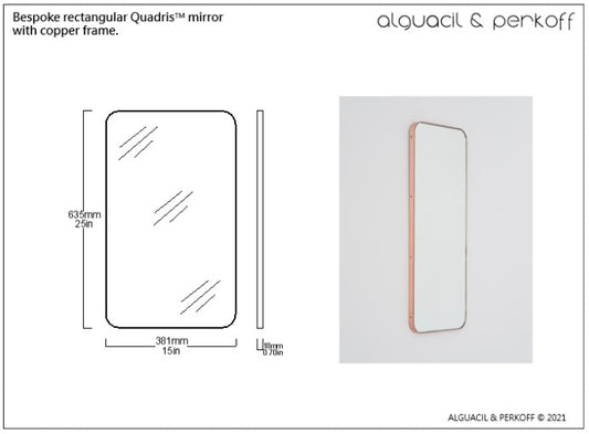Bespoke Quadris™ Mirror with Copper Frame