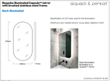Bespoke Capsula™ Mirror with Brushed SS Frame Back Illuminated