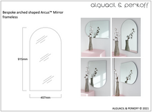 Set of 2 Bespoke Mirrors - Quadris™ with Black Frame and Arcus™ Frameless