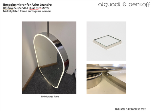 Bespoke Suspended Quadris™ Nickel Plated square Cornes(965 x 660 x 30mm)