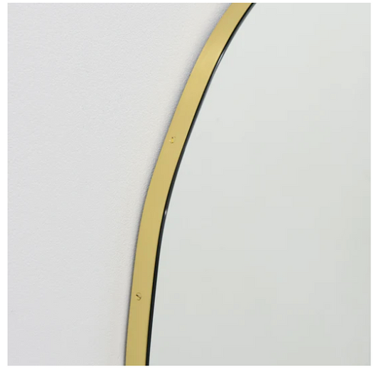 Bespoke Ergon™ Mirror Brushed Brass Frame With Bronze Patina Finish (600 x 574 x 18mm)