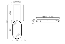 Set of 2 Bespoke Suspended Capsula Mirror Brushed Brass Frame Solid brass backing Front Illumination (970 x 480 x 41mm)