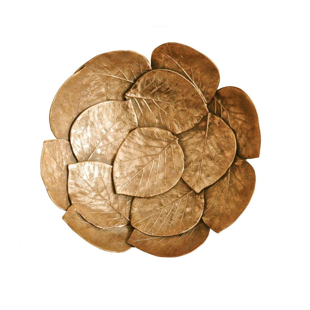 Small Handmade Bronze Cast Leaf Bowl
