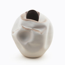 White Indented Form, Vase, Interior Sculpture or Vessel, Objet D'Art