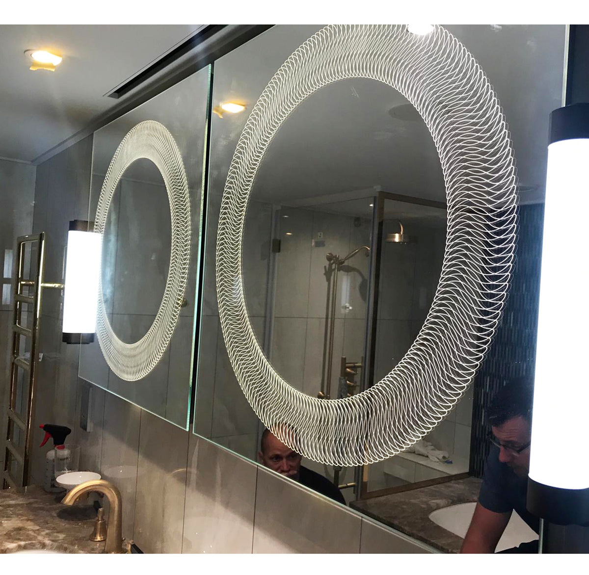 Cosmic GLAZZ™ Illuminated Etched Square Frameless Mirror