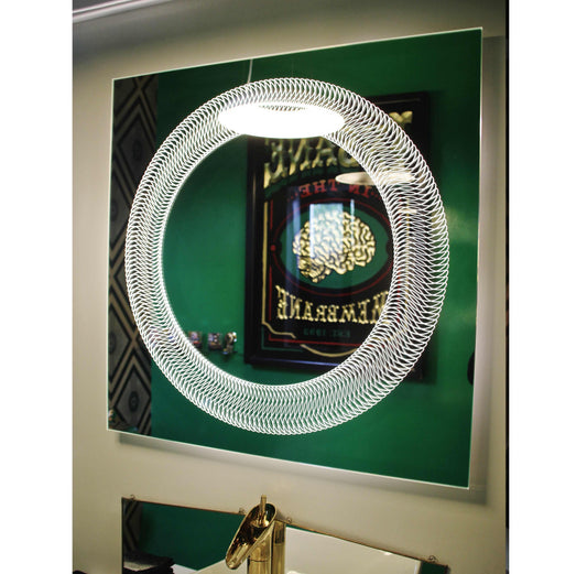 Cosmic GLAZZ™ Illuminated Etched Square Frameless Mirror