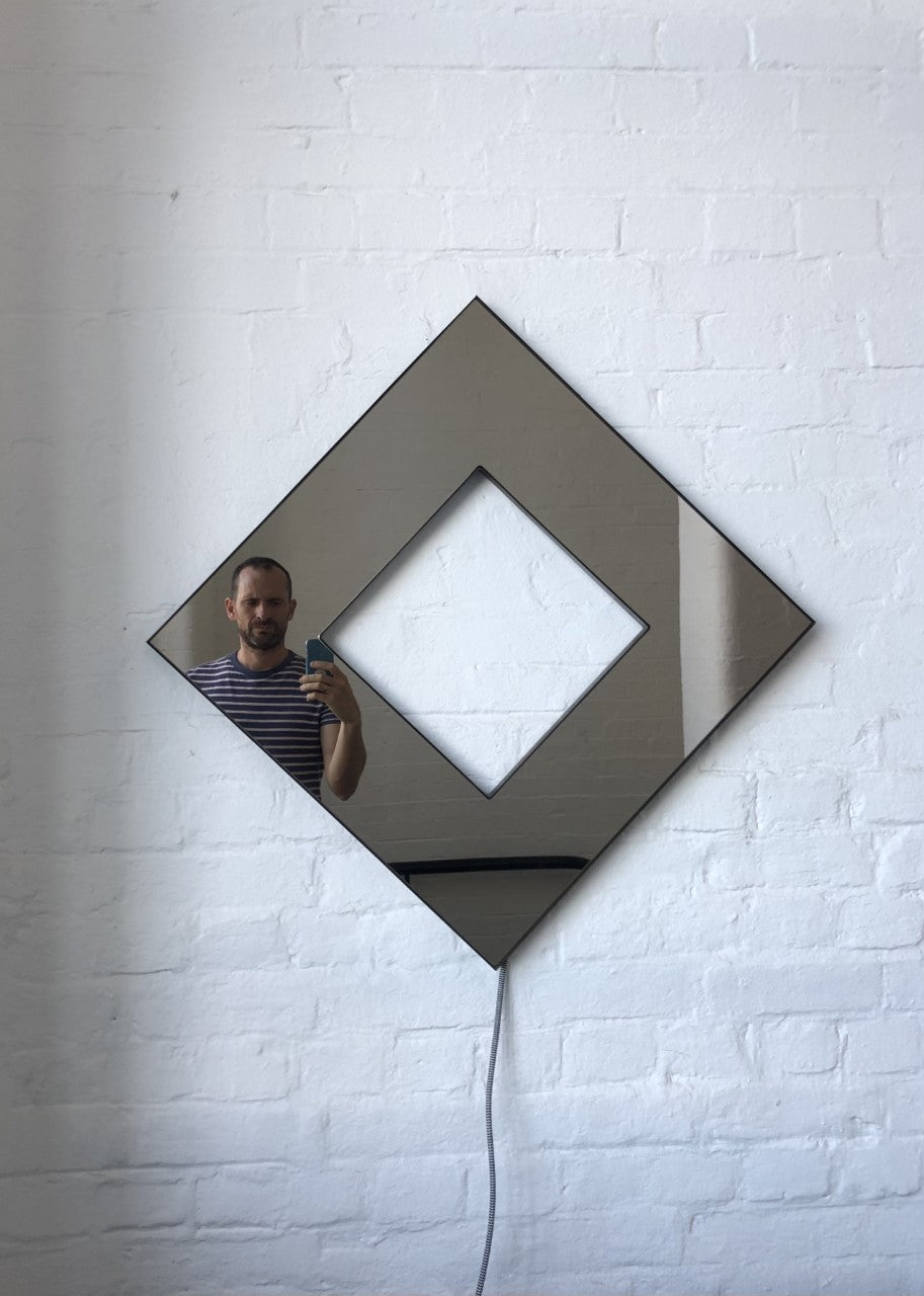 Original Contemporary Back-Illuminated Bronze Tinted Square Donut™ Mirror