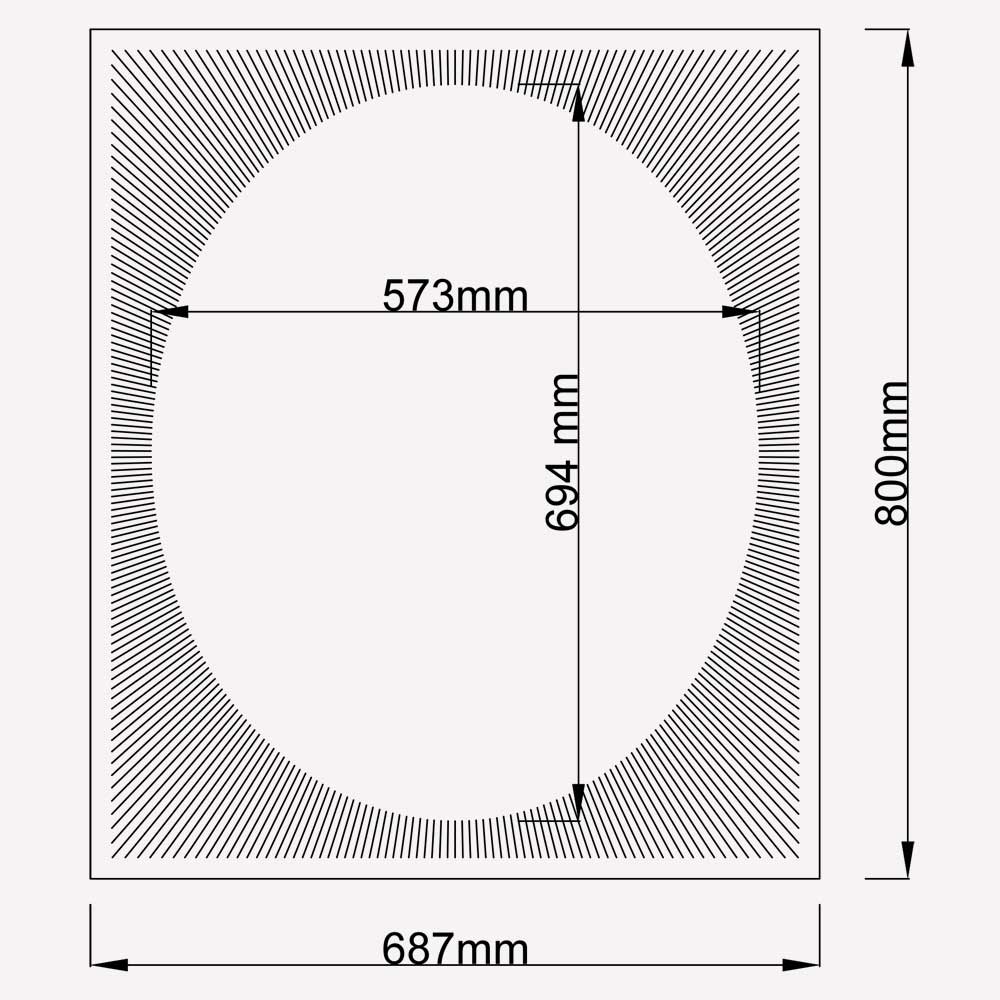 Oval Sunrise™ Frameless Illuminated Mirror