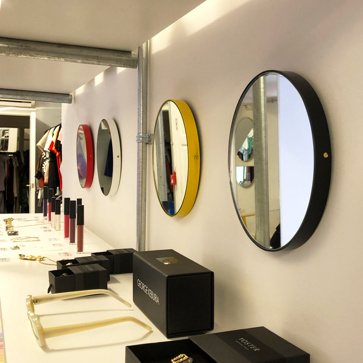 Orbis™ Round Mirror with Minimalist Black Frame