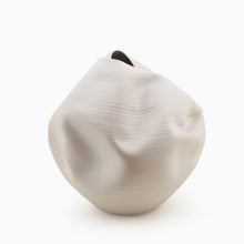 White Breath Ceramic Vase, Interior Sculpture or Vessel, Objet D'Art