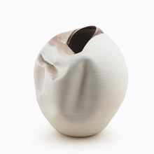 White Indented Form, Vase, Interior Sculpture or Vessel, Objet D'Art