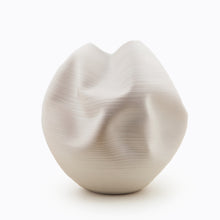White Breath Ceramic Vase, Interior Sculpture or Vessel, Objet D'Art