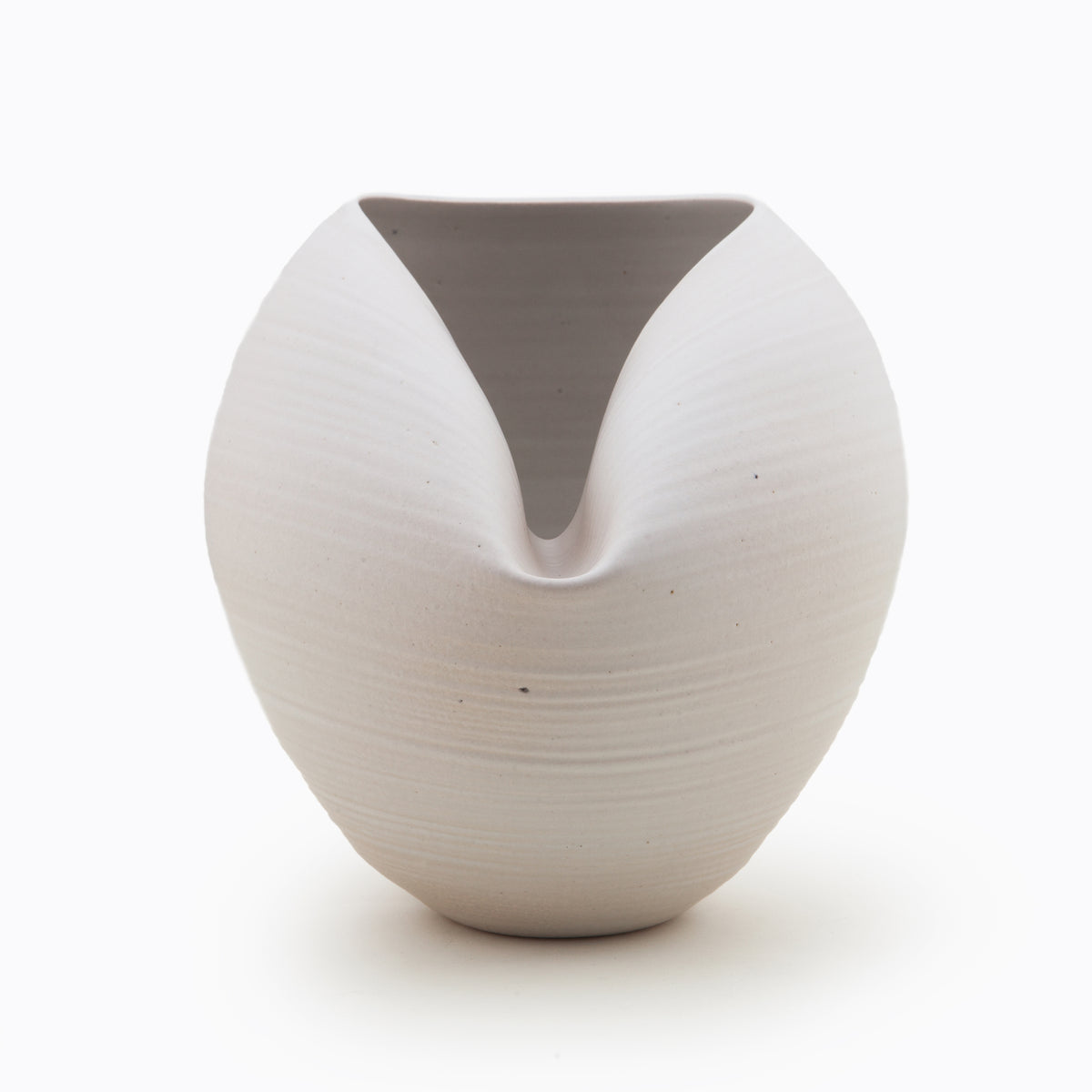 White Oval Form, Vase, Interior Sculpture or Vessel, Objet D'Art