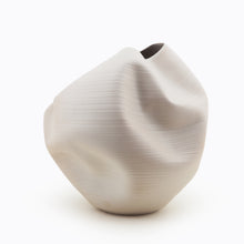 White Breath Ceramic Vase, Interior Sculpture or Vessel, Objet D'Art